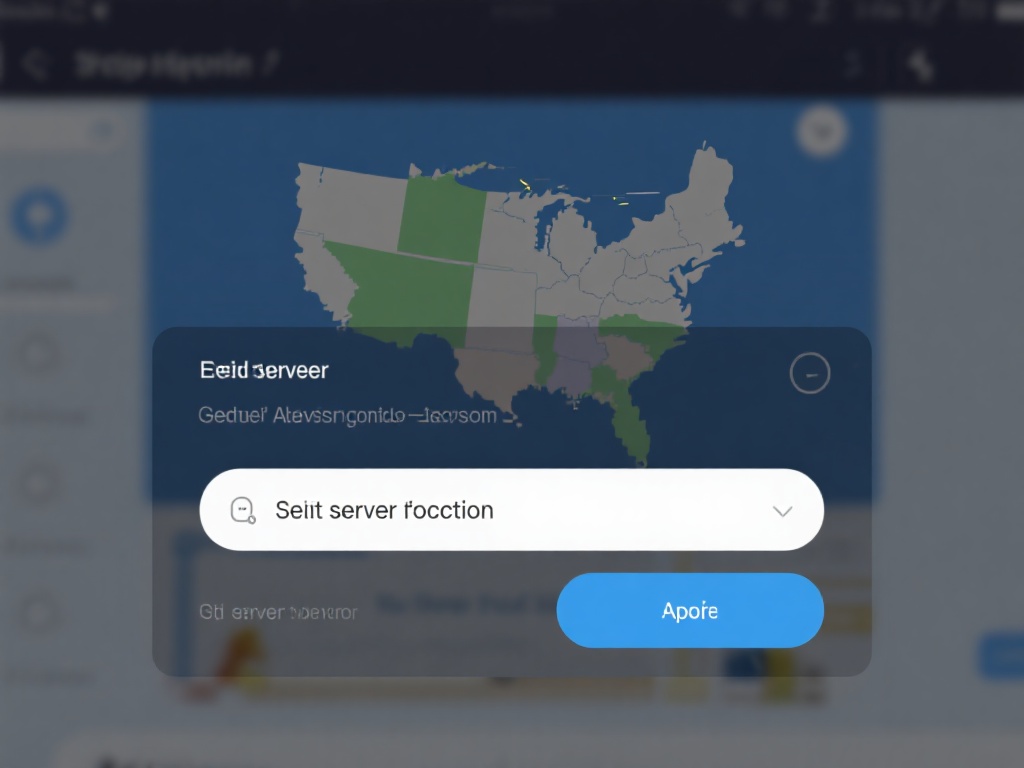 选择服务器地点：在应用中选择一个目标国家的服务器进