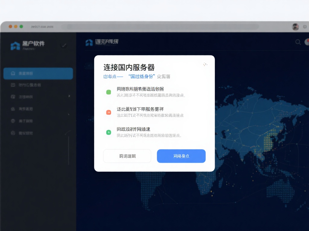 详细解析VPN回国步骤与国内资源访问指南 连接国内服务器
在客户端软件中选定国内的服务器节